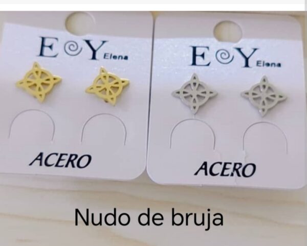 PENDIENTE ACERO NUDO DE BRUJA 04