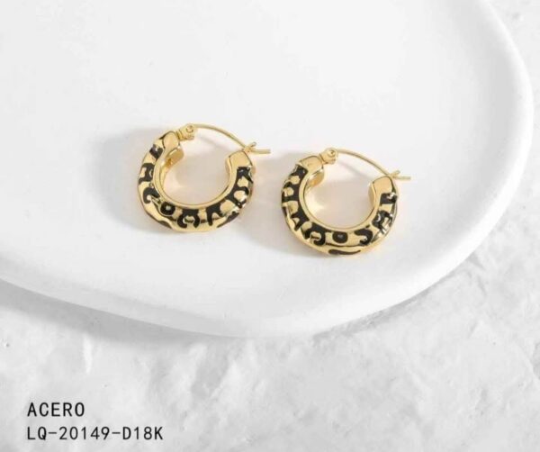 AROS ACERO LEOPARDO REDONDOS